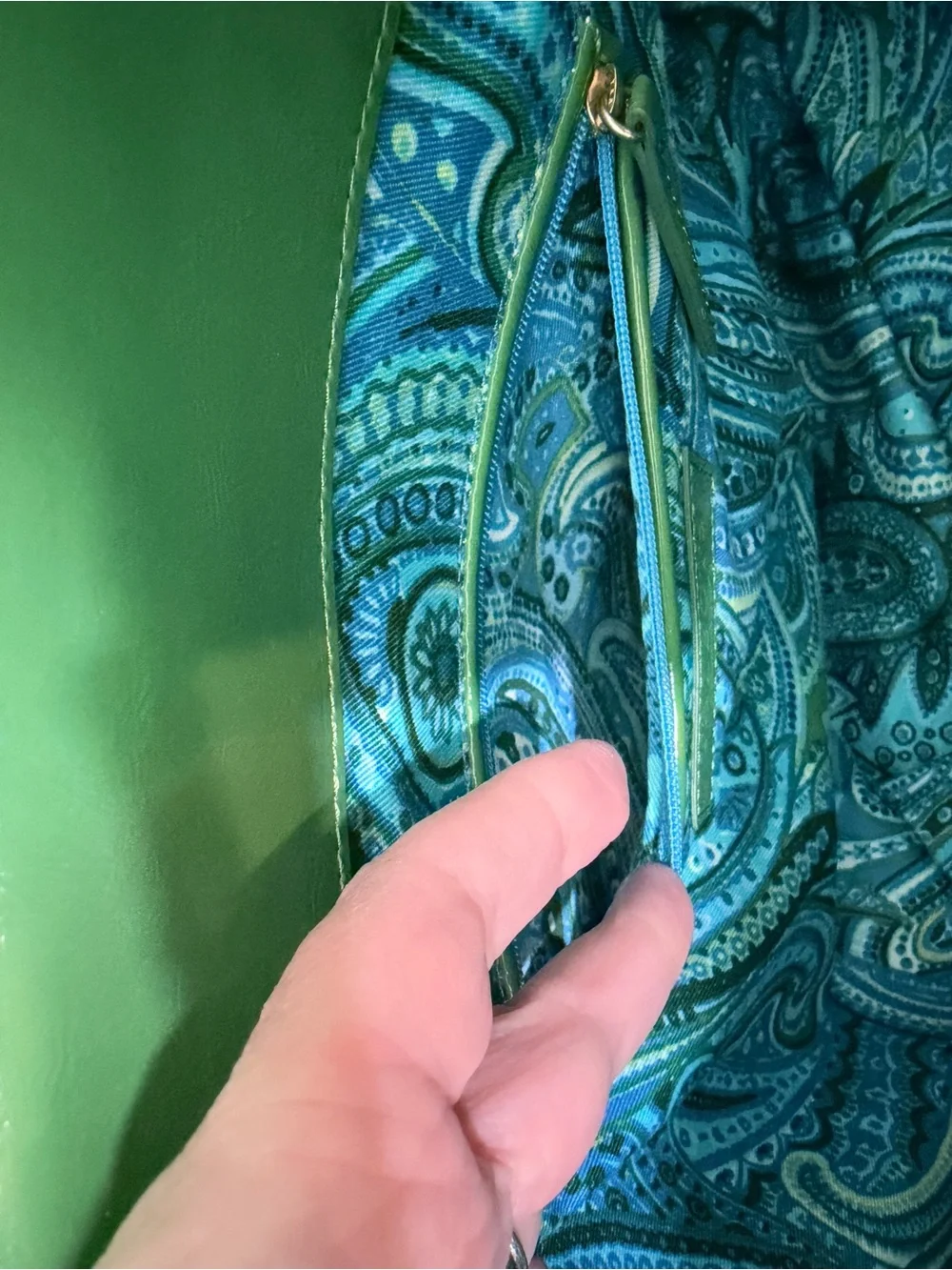 Talbots Woven Straw Tote Bamboo Handles Green Trim Coastal Resort Beach Bag